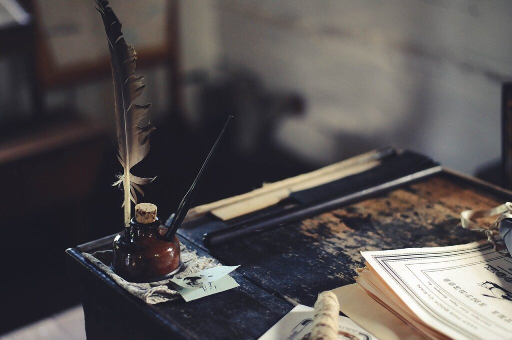 desk, ink, education