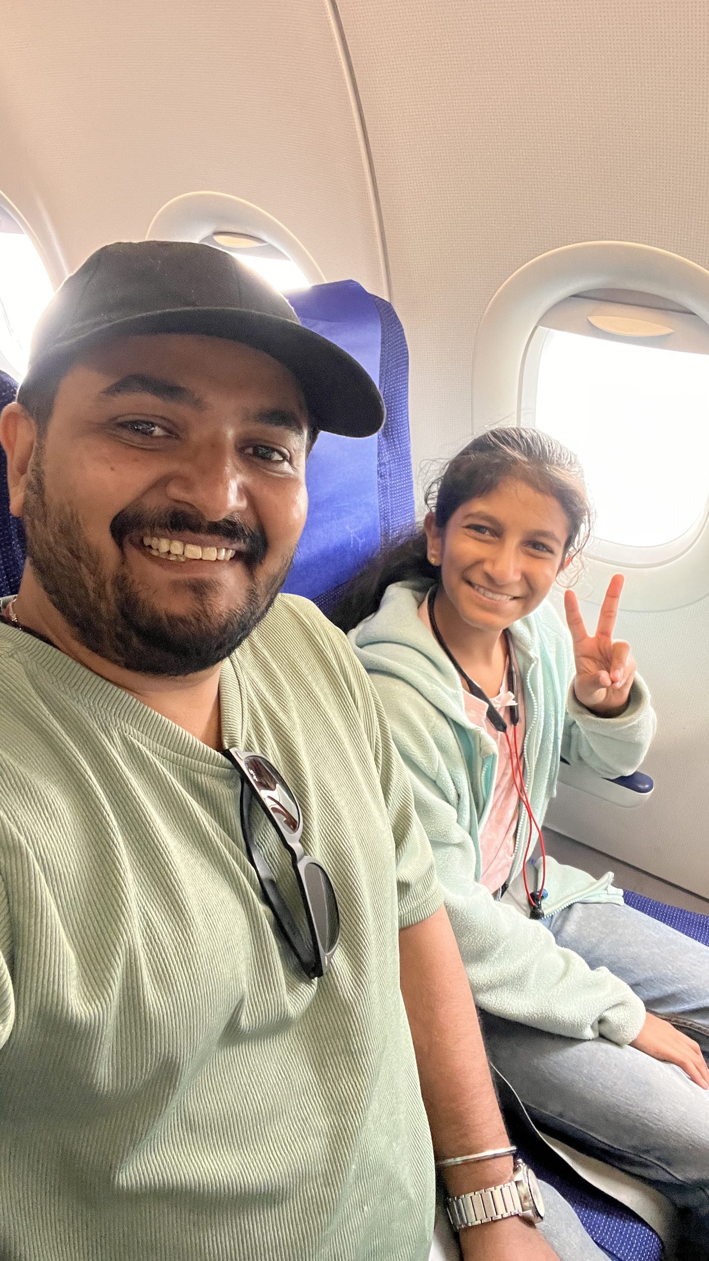 Mithyll Dave with his daughter Varaahi